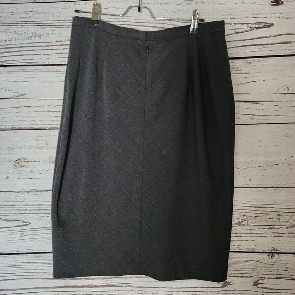 Kors Michael Kors Gray Wool Pencil Skirt Medium - Picture 2 of 3